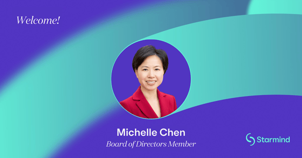 Michelle Chen's headshot announcing her as the newest Starmind board member 